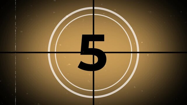 10 seconds vintage film countdown. countdown timer 10 seconds. old film countdown 10 second
