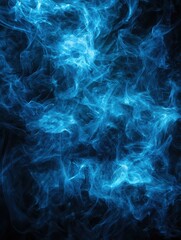 Obraz premium abstract blue smoke on black background