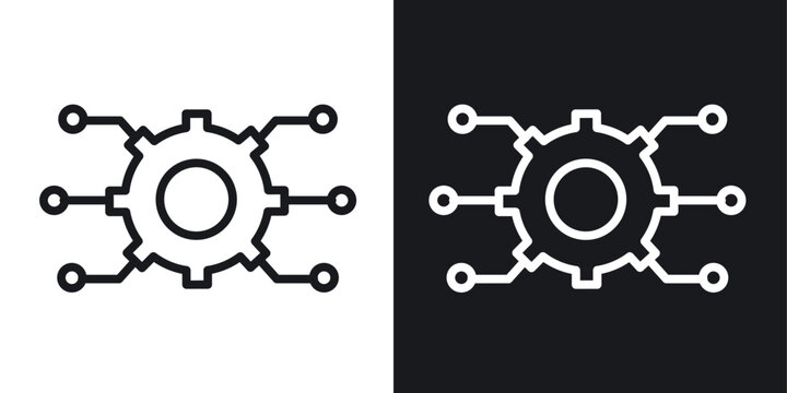 Function icon line concept, linear symbol.