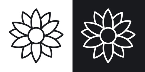Fototapeta premium Flower icon line concept, linear symbol.