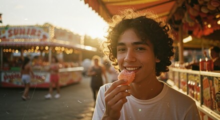 Young person eating sweet treat