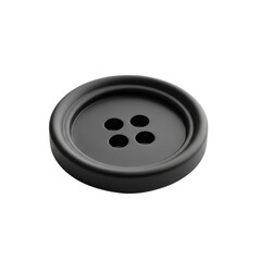 Fototapeta premium Black button isolated on transparent background