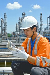 A man wearing a hard hat