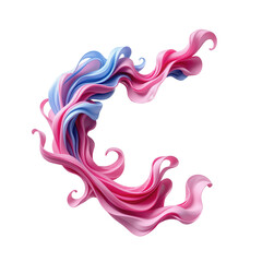 Fototapeta premium Flowing Abstract Colorful Waves of Pink and Blue in Motion