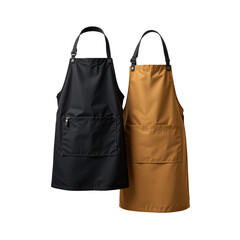 Elegant and Functional Aprons in Black and Brown for Culinary Use