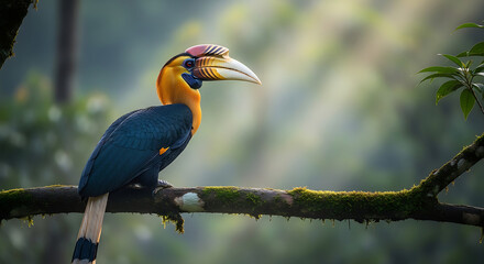 Obraz premium Wildlife Photography: Rufous-necked Hornbill