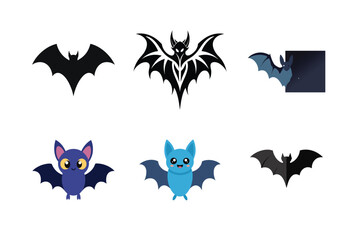 vector illustration of a set of butterflies