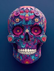 day of the dead skull vector concept background