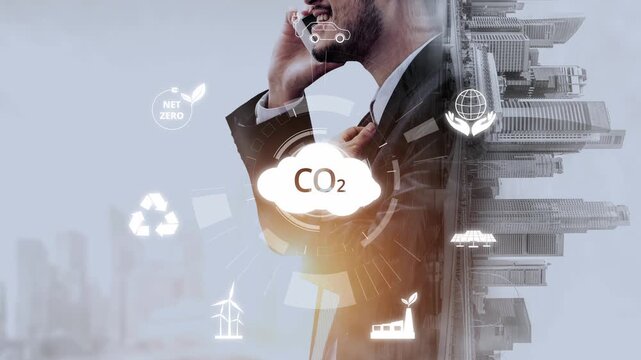 Net zero goals and CO2 reduction strategy driving sustainability, green energy integration, net zero emissions policies, and climate-friendly sustainability solutions for business and society. Muxer