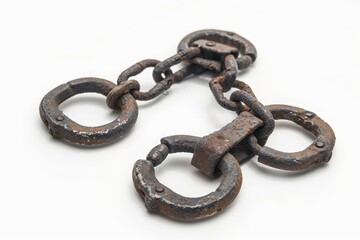 Obraz premium Rusted Shackles Symbolizing Slavery History