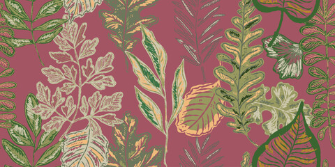 seamless pattern with leaves