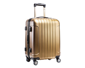 Orange carry-on suitcase - isolated on white background