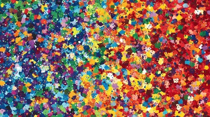 Vibrant Rainbow Splatter Paint Abstract Art Background