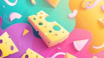 National Italian Cheese Month, illustration