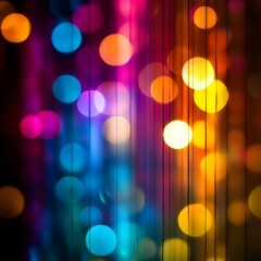 Vibrant Colorful Bokeh Lights Abstract Background