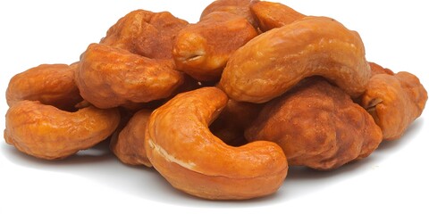 Roasted Cashews Pile Close Up Studio Shot