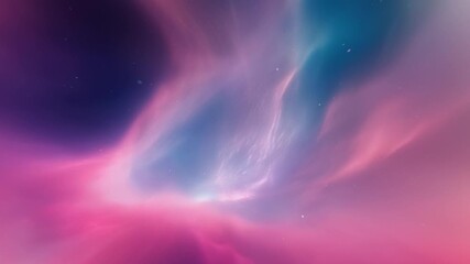 A captivating journey through a vibrant, swirling cosmic tunnel of pink, purple, and blue nebulae, filled with distant stars. Ideal for sci-fi, meditation, or futuristic concepts. seamless loop