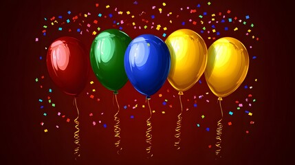 Vibrant Colorful Balloons Celebration Party Background
