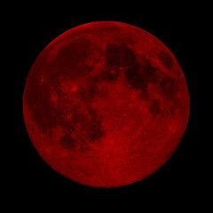 The moon in the night