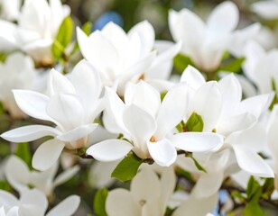 Obraz premium Close-up of magnolia blossoms