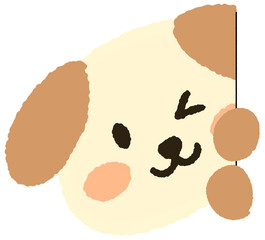 Peeking Puppy Character ; 빼꼼