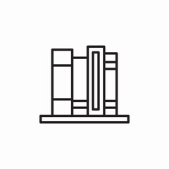 book shelf icon sign vector
