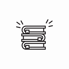 books stack icon sign vector