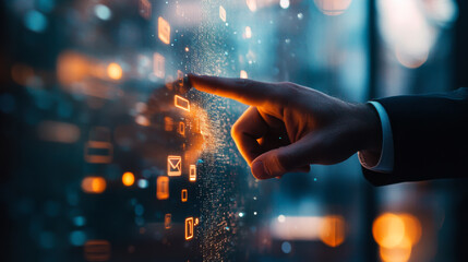 Innovative technology interaction with digital interface in a contemporary setting