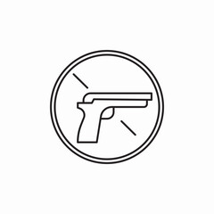 gun prohibited icon sign vector