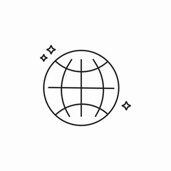 globe planet icon sign vector