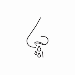illness runny nose icon sign vector
