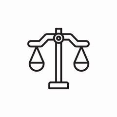 justice scales icon sign vector