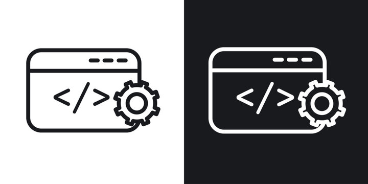 Web development icon for apps, websites and graphic projects.