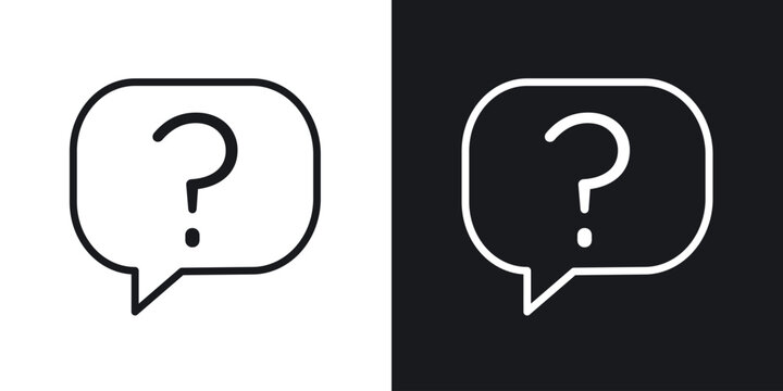 Question icon for apps, websites and graphic projects.