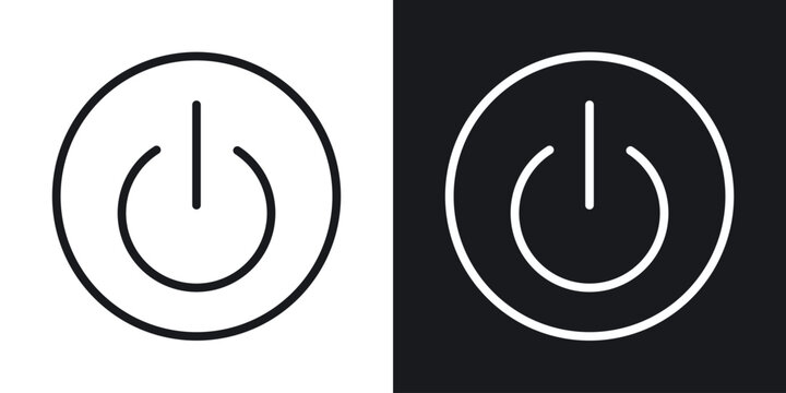 Power button icon for apps, websites and graphic projects.