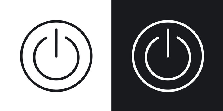 Power button icon for apps, websites and graphic projects.