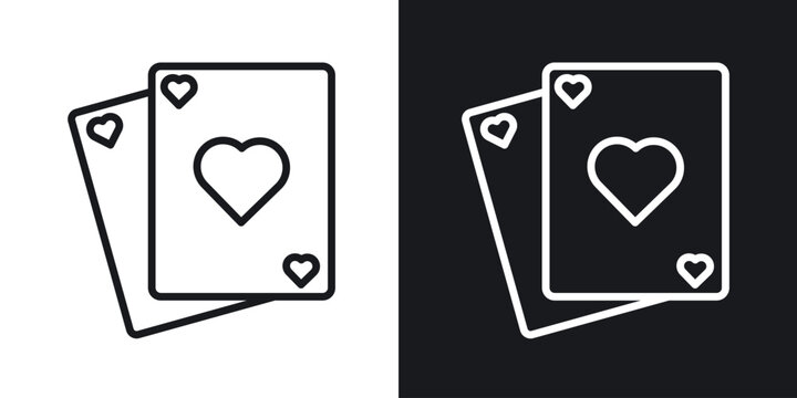 Playing cards icon for apps, websites and graphic projects.