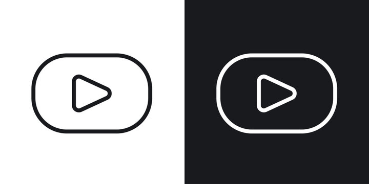 Play button icon for apps, websites and graphic projects.