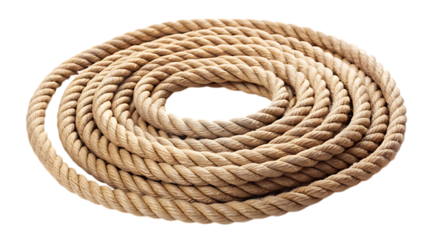 lasso rope - isolated on a white background PNG. GENERATIVE AI
