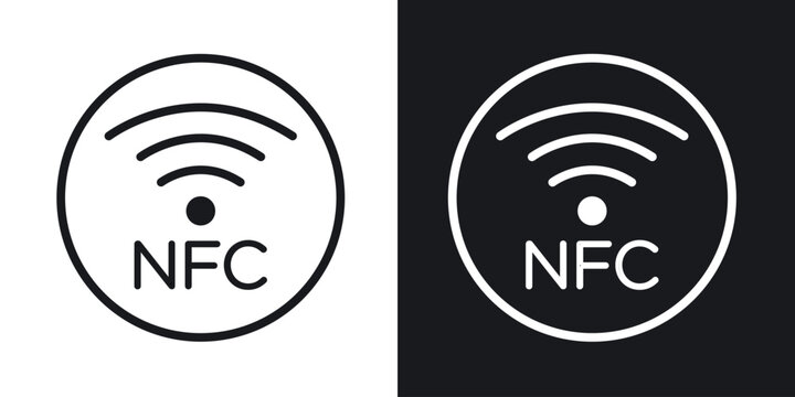 NFC icon for apps, websites and graphic projects.