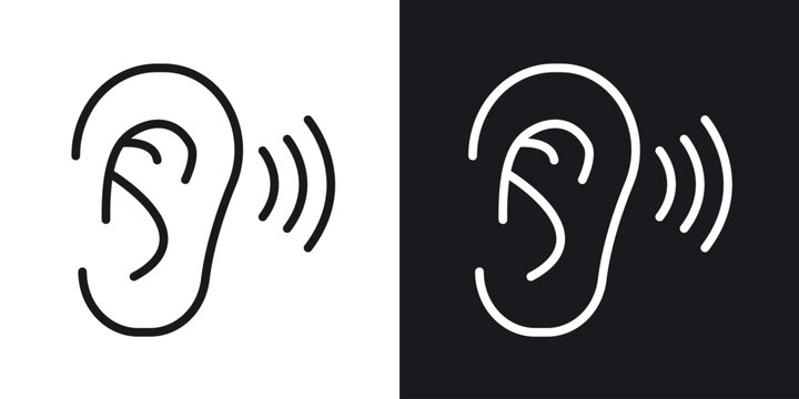 Listening icon for apps, websites and graphic projects.
