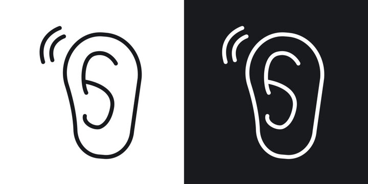 Listening icon for apps, websites and graphic projects.