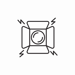 spotlight stage icon sign vector
