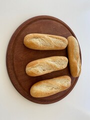 bread on a wooden board