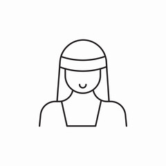 woman gym trainer icon sign vector
