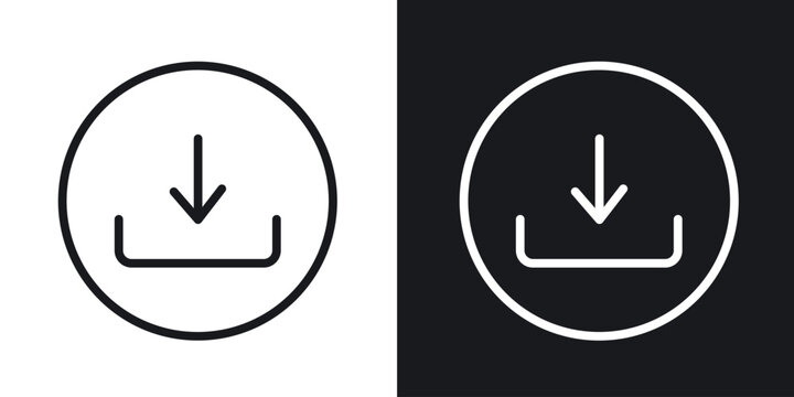 Download button icon for apps, websites and graphic projects.