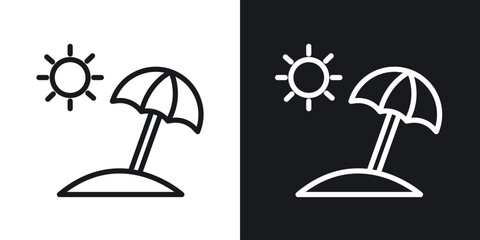 Beach icon for apps, websites and graphic projects. © ramsey