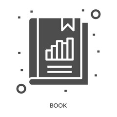 Book Icon Line Style. Design Vector Illustration