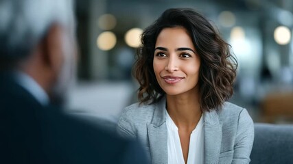 Indian HR officer engaging in a professional performance review meeting with an employee, providing constructive feedback while the employee listens attentively in a 