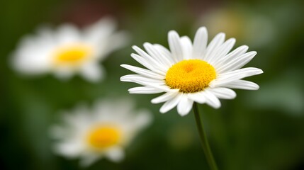 Fototapeta premium Close-up of a single, vibrant daisy.